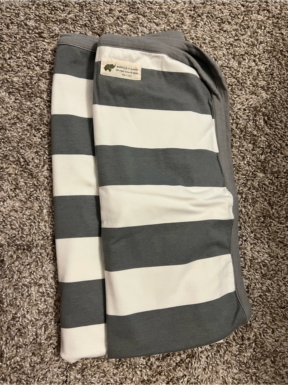 Gray and White Baby Blanket Bundle of 2